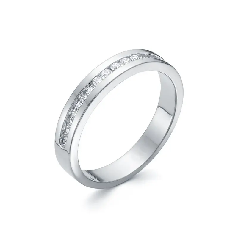 Кольцо декоративное из белого золота