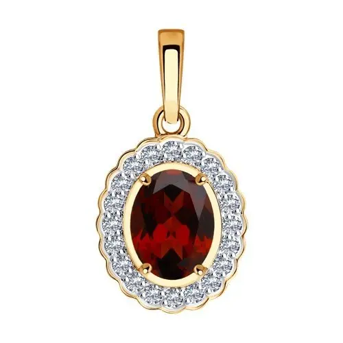 Подвеска декоративная из красного золота