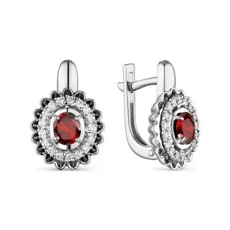 Серьги с английским замком из серебра