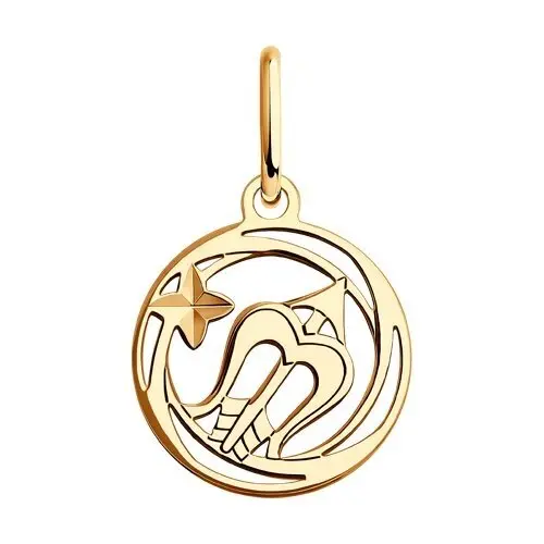 Подвеска знак зодиака из красного золота