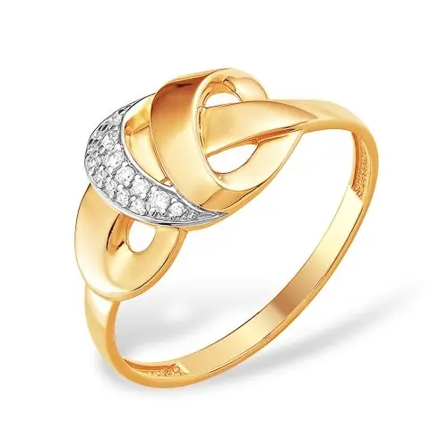 Кольцо декоративное из красного золота