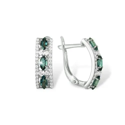 Серьги с английским замком из серебра