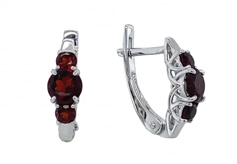 Серьги с английским замком из серебра