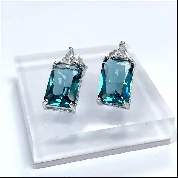 Серьги пуссеты из серебра