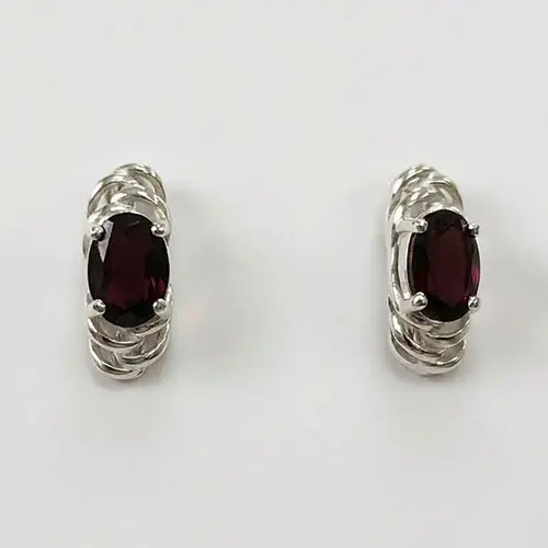 Серьги с английским замком из серебра