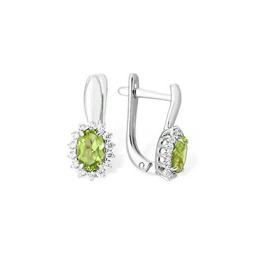 Серьги с английским замком из серебра