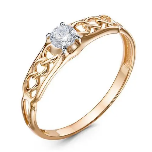 Кольцо декоративное из красного золота