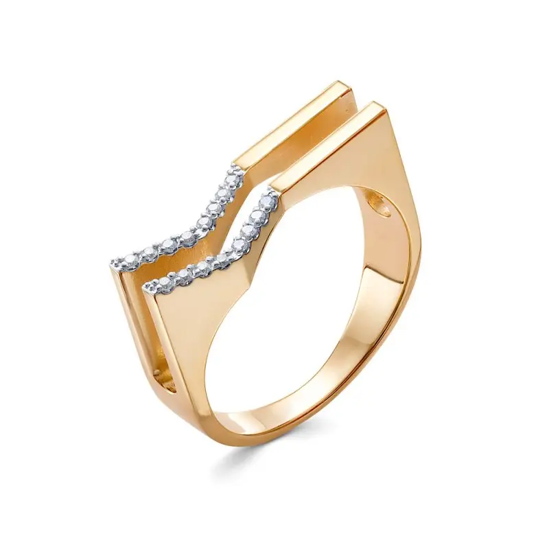 Кольцо декоративное из красного золота