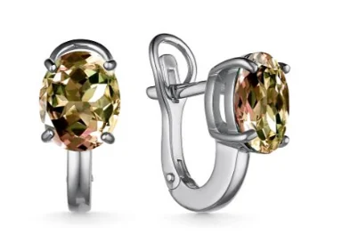 Серьги с английским замком из серебра