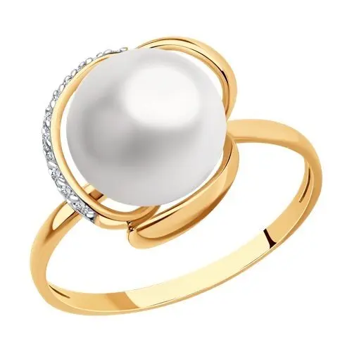 Кольцо декоративное из красного золота