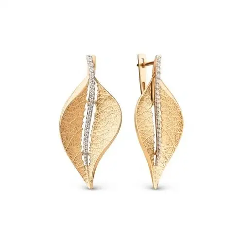 Серьги с английским замком из красного золота