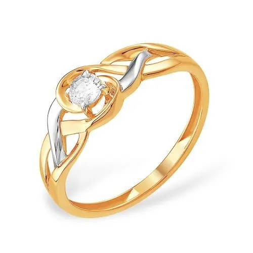 Кольцо декоративное из красного золота