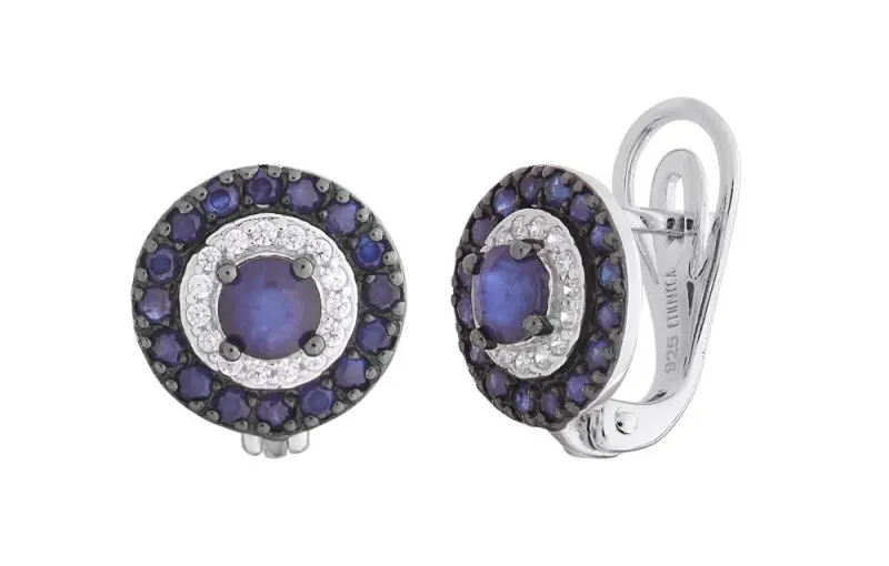 Серьги с английским замком из серебра