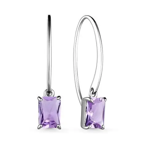 Серьги петельки из серебра
