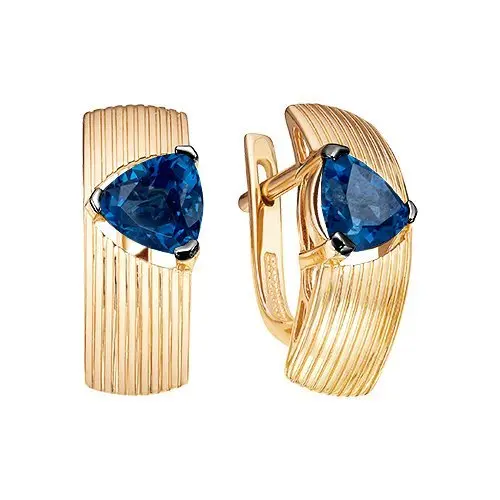 Серьги с английским замком из красного золота