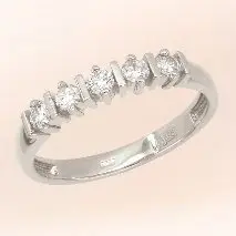 Кольцо декоративное из красного золота с сапфирами