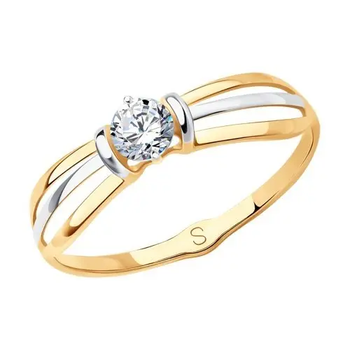 Кольцо декоративное из комбинированного золота