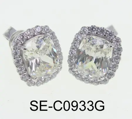 Серьги пуссеты из серебра
