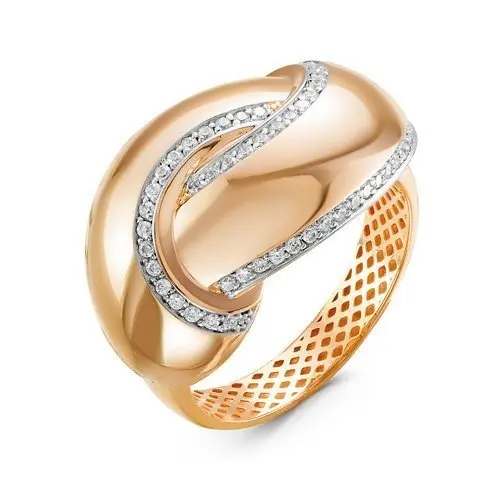 Кольцо декоративное из красного золота