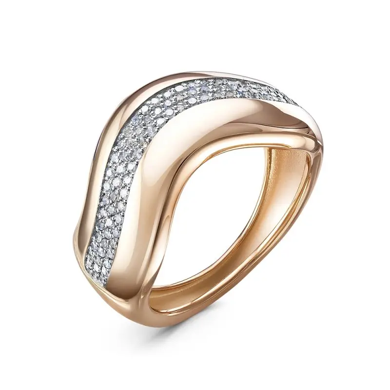 Кольцо декоративное из красного золота