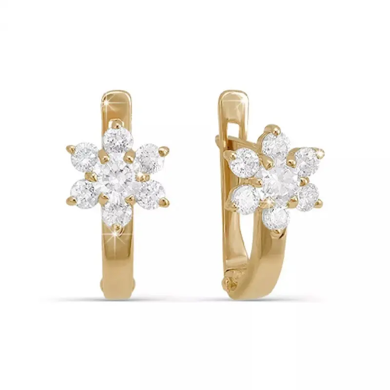 Серьги детские из красного золота