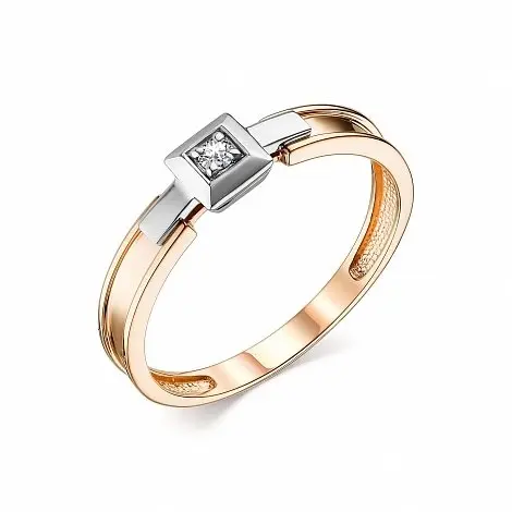 Кольцо декоративное из комбинированного золота