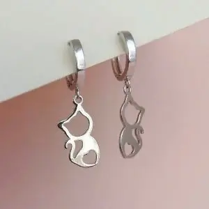 Серьги подвесные из серебра