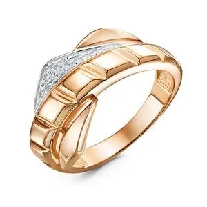 Кольцо декоративное из комбинированного золота