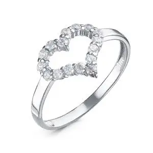 Кольцо декоративное из серебра вид 1