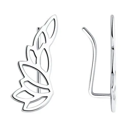 Серьги зажимы из серебра