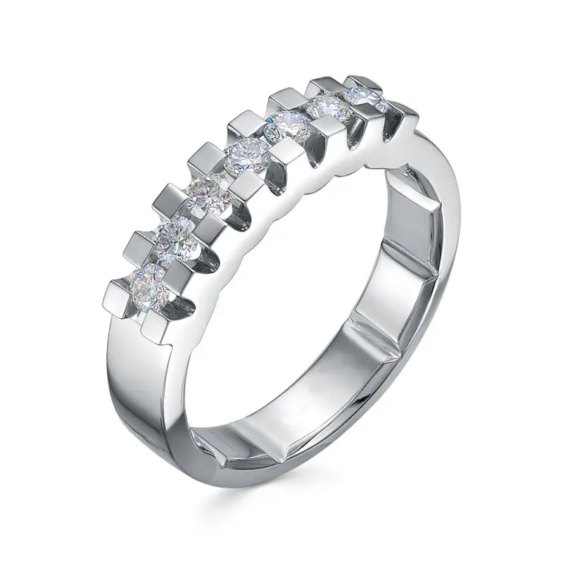 Кольцо декоративное из белого золота