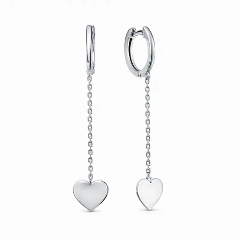 Серьги подвесные из серебра