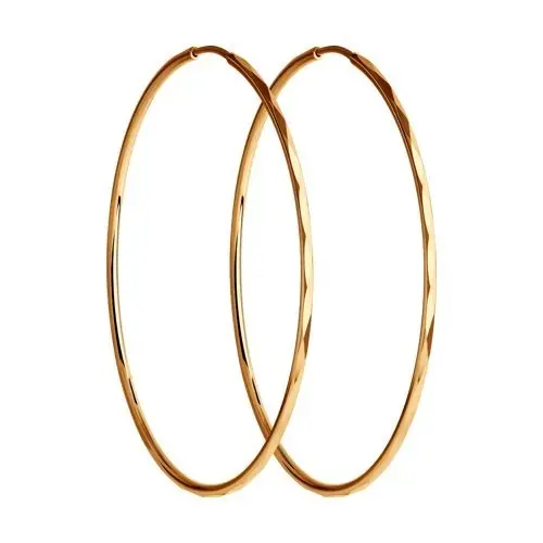 Серьги конго из красного золота