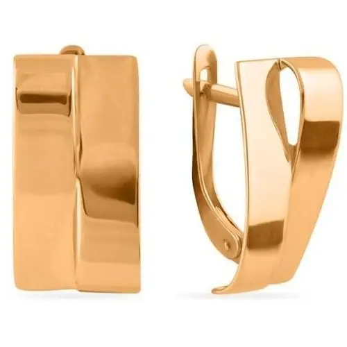 Серьги с английским замком из красного золота