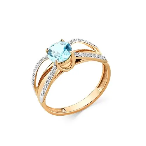 Кольцо декоративное из красного золота