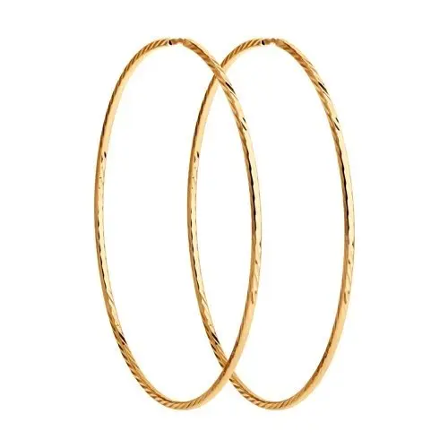 Серьги конго из красного золота