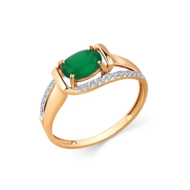 Кольцо декоративное из красного золота