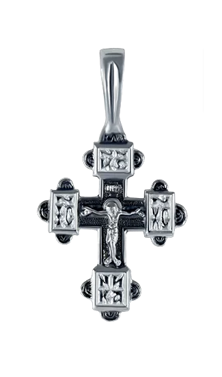 Подвеска крест из серебра