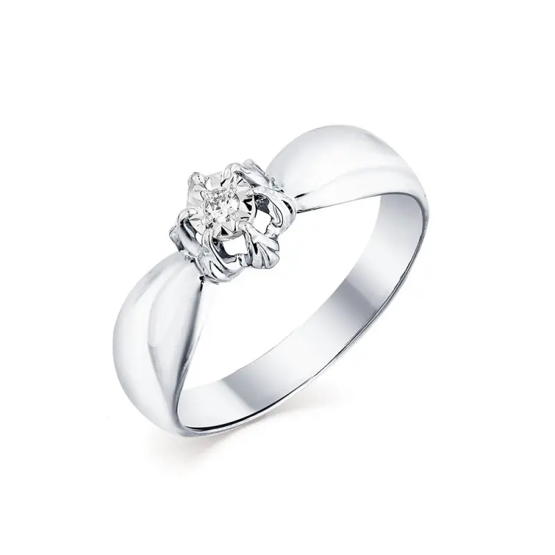 Кольцо декоративное из белого золота