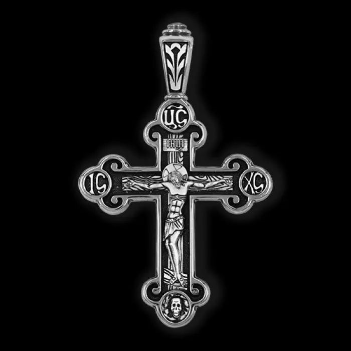 Подвеска крест из серебра