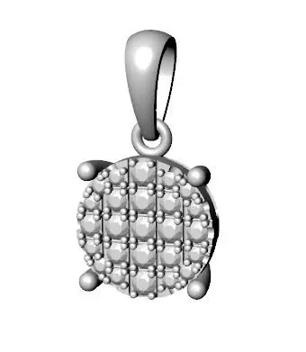 Подвеска декоративная из белого золота