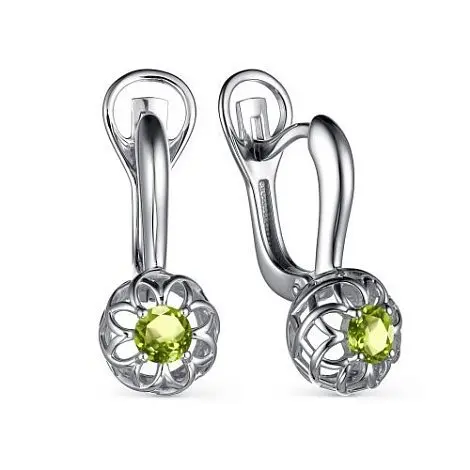 Серьги с английским замком из серебра