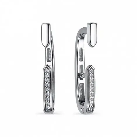 Серьги с английским замком из серебра