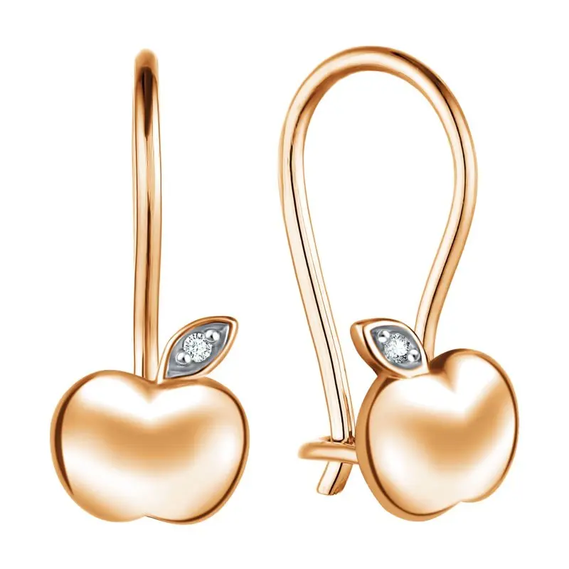 Серьги детские из позолоты