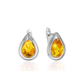 Серьги с английским замком из позолоты
