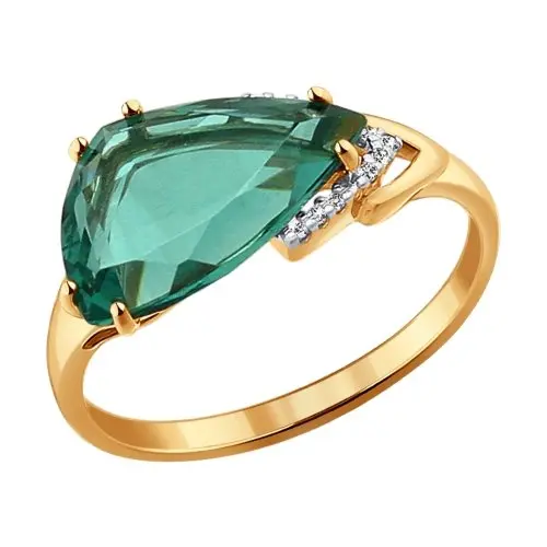 Кольцо декоративное из красного золота