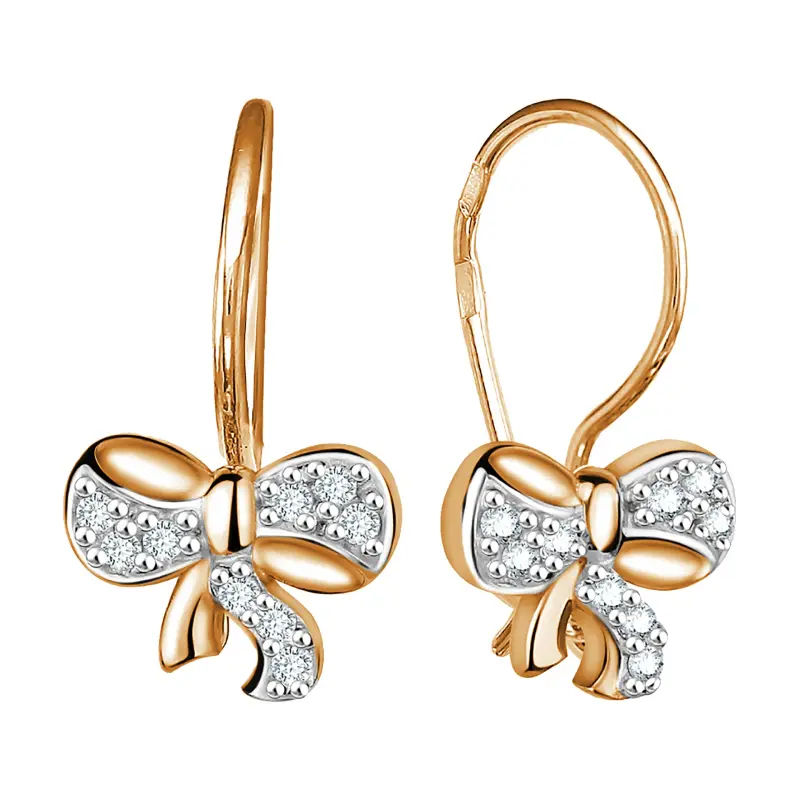 Серьги детские из позолоты