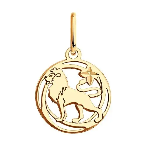 Подвеска знак зодиака из красного золота