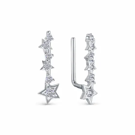 Серьги зажимы из серебра