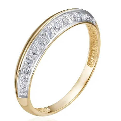 Кольцо декоративное из комбинированного золота